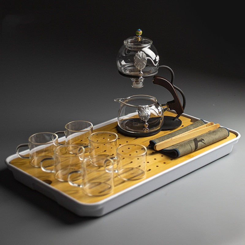 Heat-resistant glass tea set