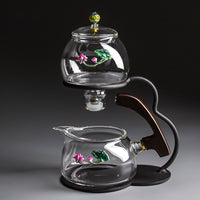 Heat-resistant glass tea set
