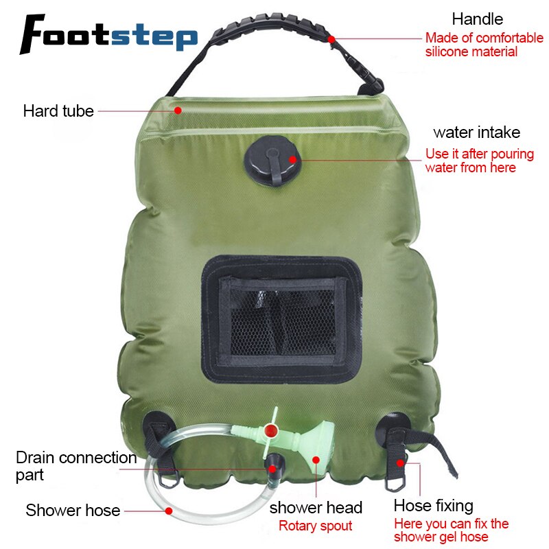 20L Outdoor Camping Shower Bag