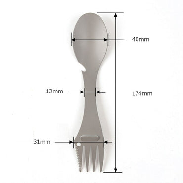 5 in 1 Multi-functional Stainless Steel Tableware