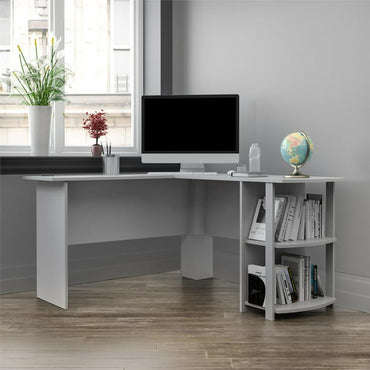 Dominic L Desk with Bookshelves