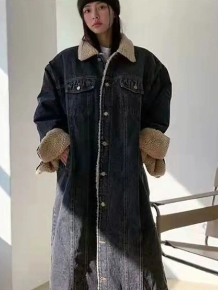 Padded Winter Warm Loose Denim Coat