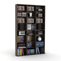 Adjustable 12-Shelf Media Storage Unit