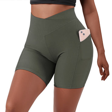 Crossover Workout Elastic Shorts