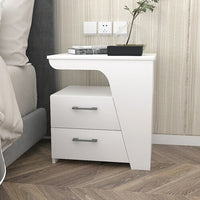 White Modern Nightstand Desk