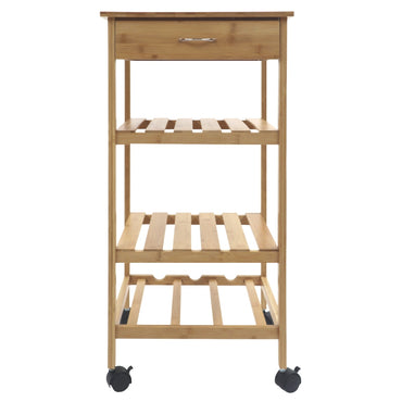 Multi Shelf Kitchen Trolley with Wine Rack