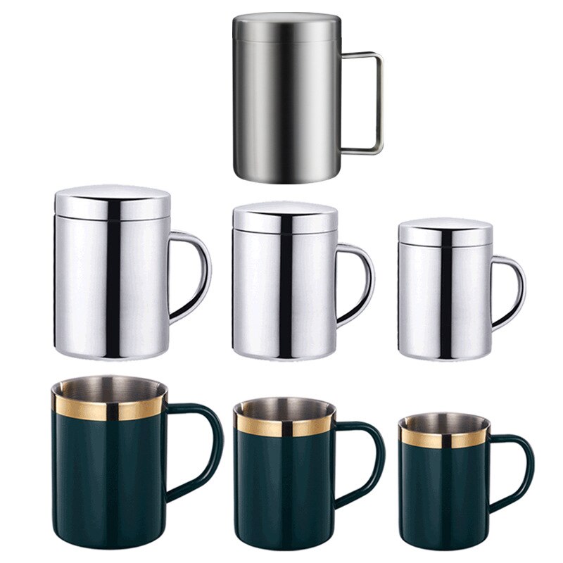 Luxury Double Wall Coffee Cup with Lid