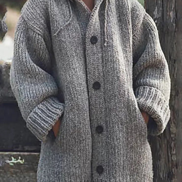 Extra Warm Long Hooded Cardigan