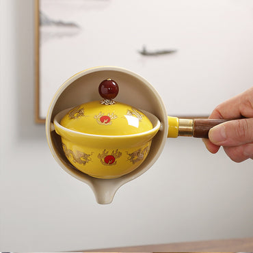 Elegant Ceramic Rotation Teapot