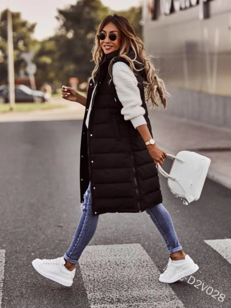 Elegant Sleeveless Winter Jacket