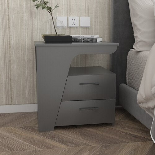 White Modern Nightstand Desk