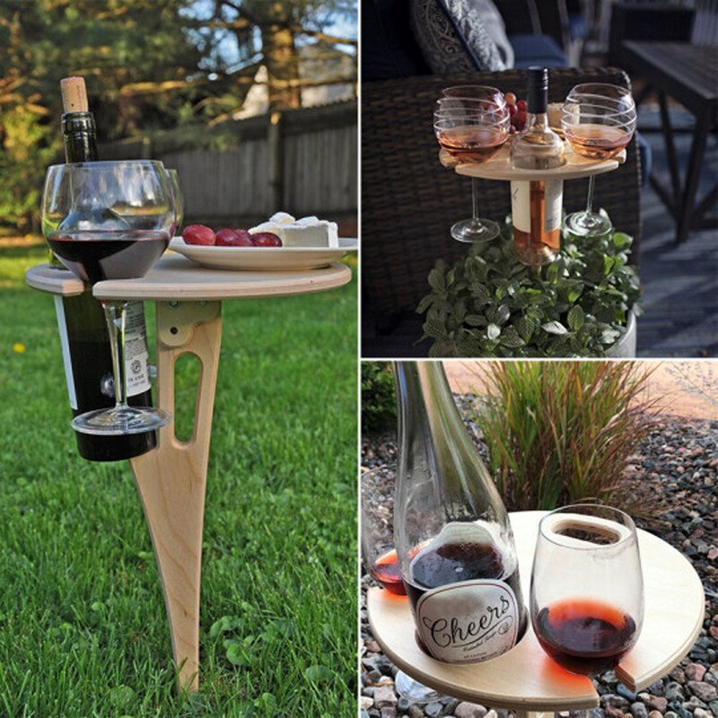 Foldable Outdoor Wine Holder