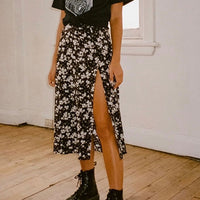 High Waist Floral Print Summer Skirts