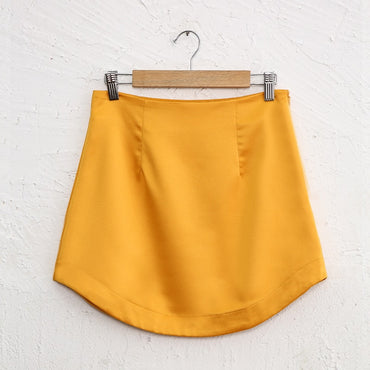 Slim Chic Satin Mini Skirt