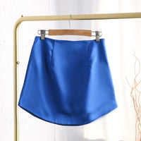 Slim Chic Satin Mini Skirt