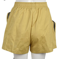 Casual Elastic Waist Zipper Shorts