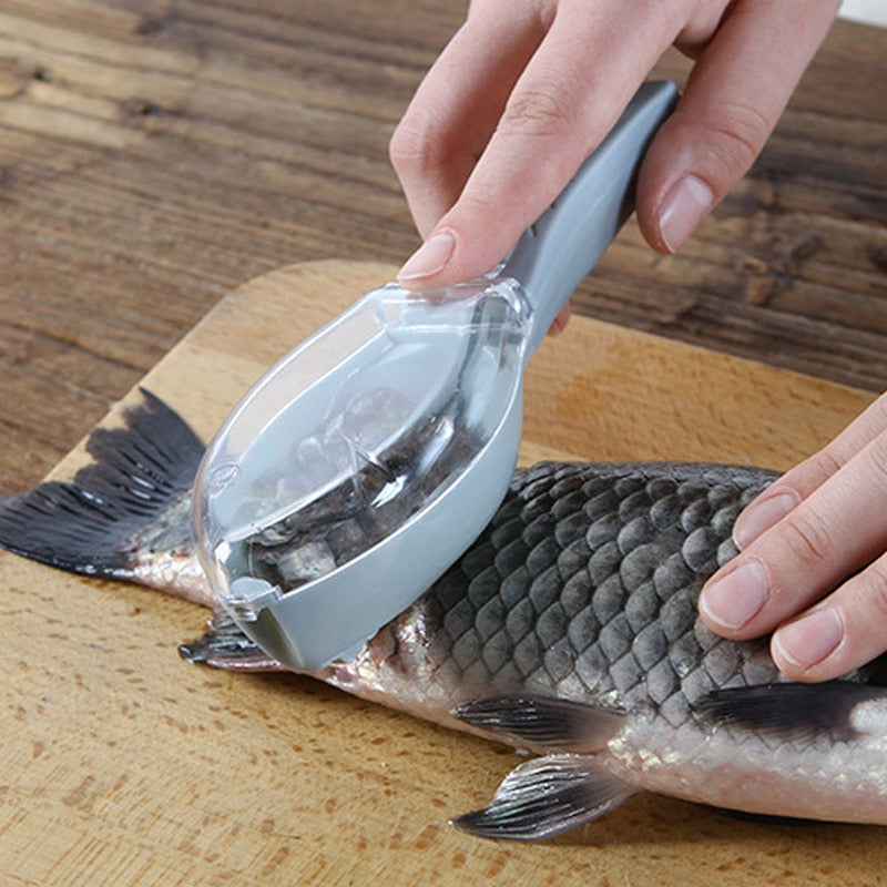 Fish Scale Scraper with Storage Box