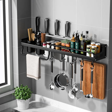 Wall-mounted Kitchen Spice Storage Rack