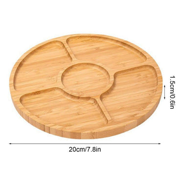 Bamboo Divided Platter Serving Tray