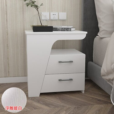 White Modern Nightstand Desk