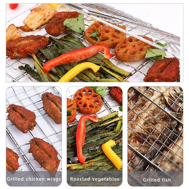 Fish Grilling Basket Metal Handle