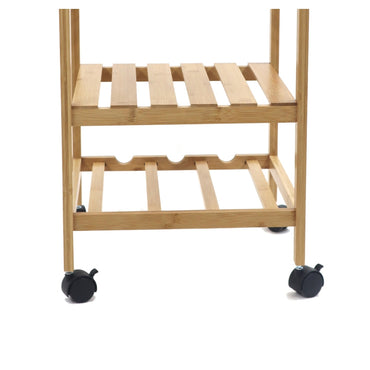 Multi Shelf Kitchen Trolley with Wine Rack