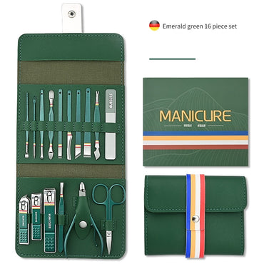 Stainless Steel Nail Clippers Set With Folding Bag