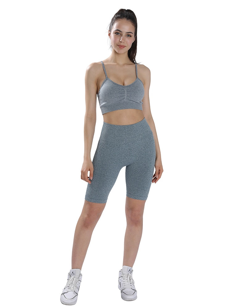 High Waist Seamless Fitness Shorts