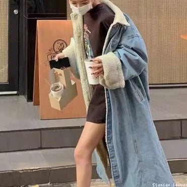 Padded Winter Warm Loose Denim Coat