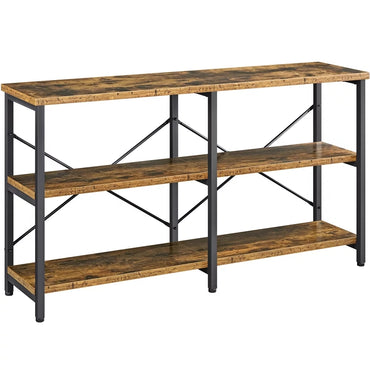 3-Tier Industrial Console Table for Living Room