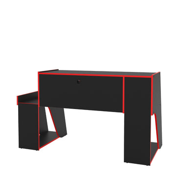 Red Finish Gaming Desk with Keyboard Tray