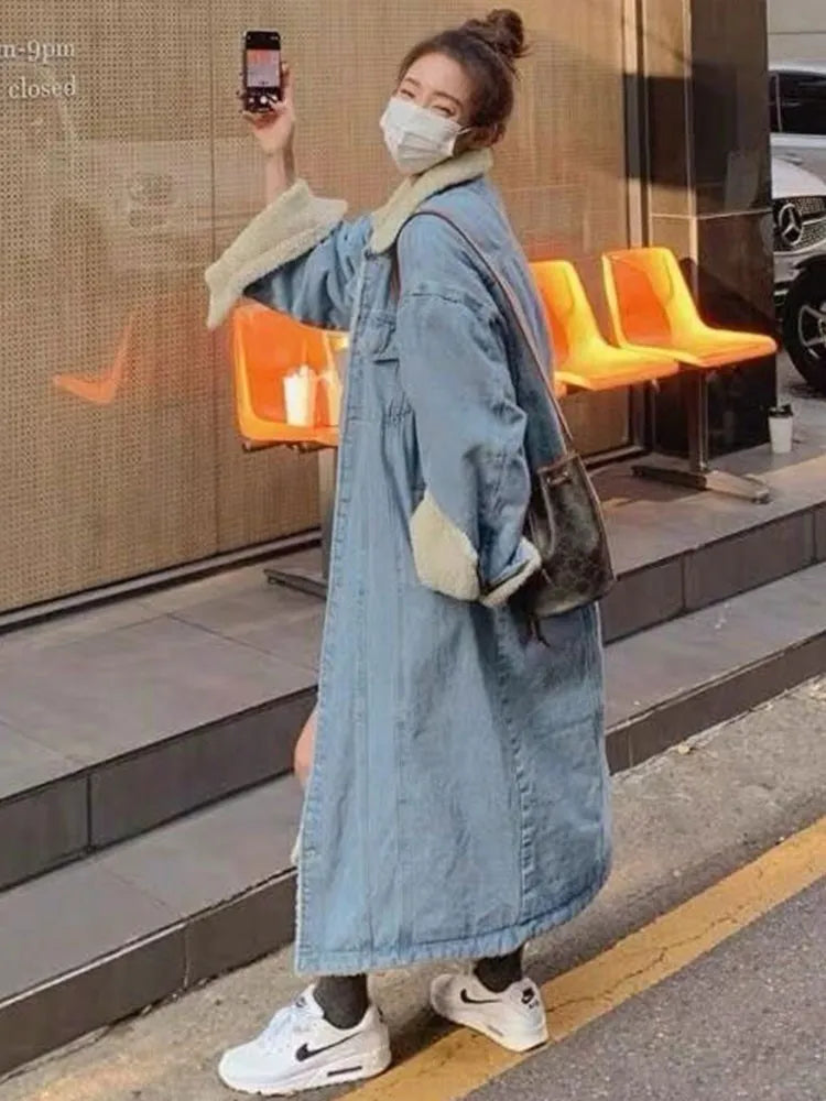 Padded Winter Warm Loose Denim Coat