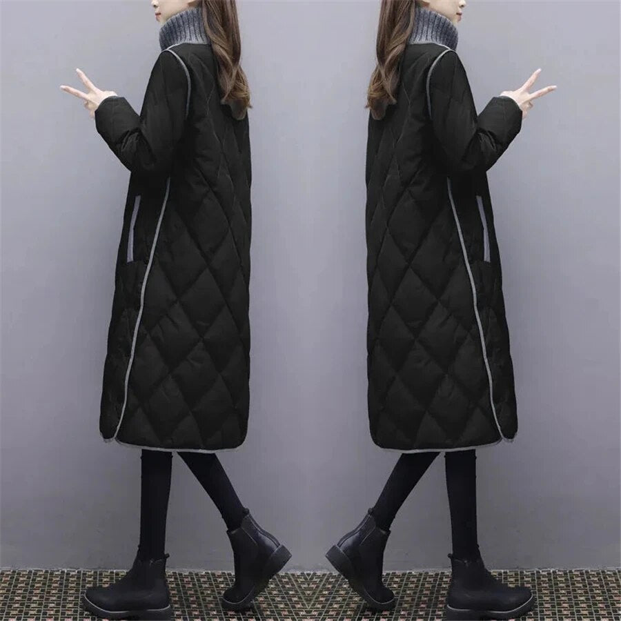 Winter Warm Long Turtleneck Parka Coat