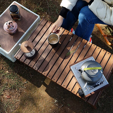 Outdoor Solid Wood Portable Folding Table