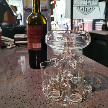 6 Shot Glass Dispenser and Holder Wine