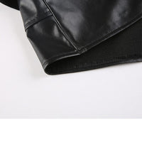 Sexy Slim Pu Leather Skirt With Sashes