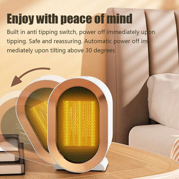 Portable 1200W Electric Fan Heater - Rapid Heating for Home and Office