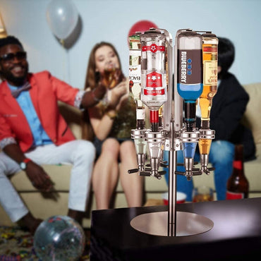 6 Bottle Rotating Liquor Dispenser