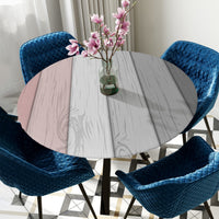 Vintage Wood Texture Round Table