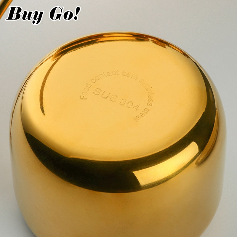 Stainless Steel Gold Condiment Pot Set