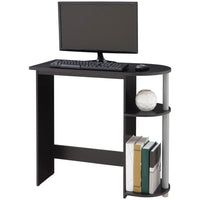 U-Shape Computer Desk with Built-in Shelves