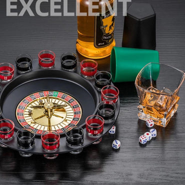 16 Shots Novelty Drinking Roulette Set