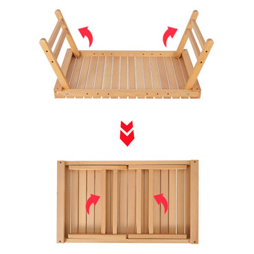 Outdoor Solid Wood Portable Folding Table