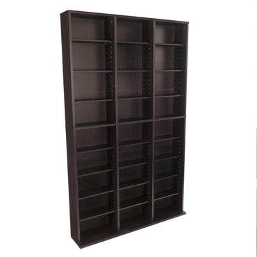 Adjustable 12-Shelf Media Storage Unit