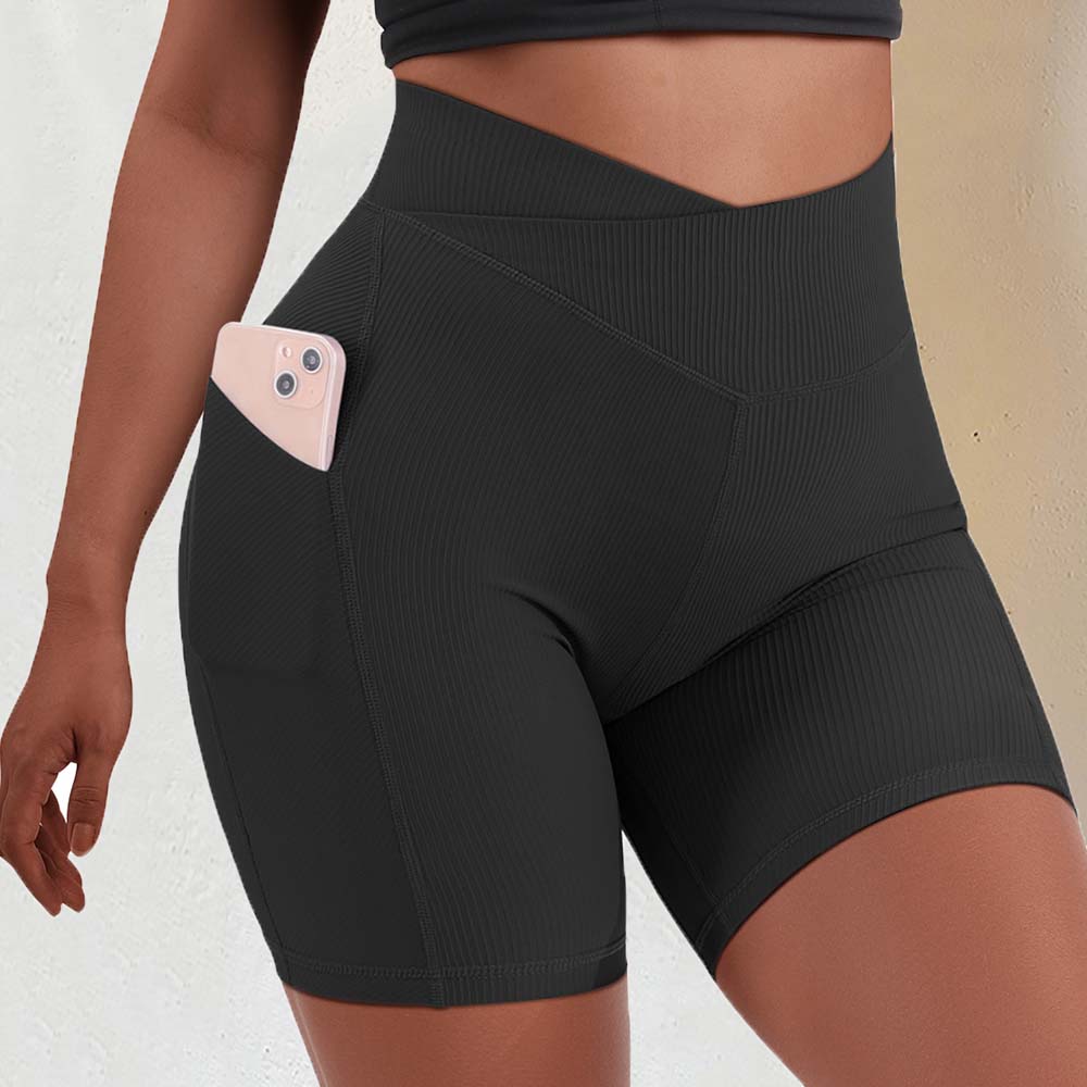 Crossover Workout Elastic Shorts