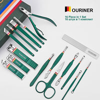 Stainless Steel Nail Clippers Set With Folding Bag