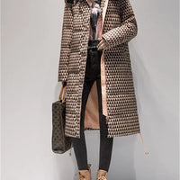 Geometric Ladies Winter Down Coat