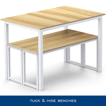 2 Benches 1 Table Dining Set