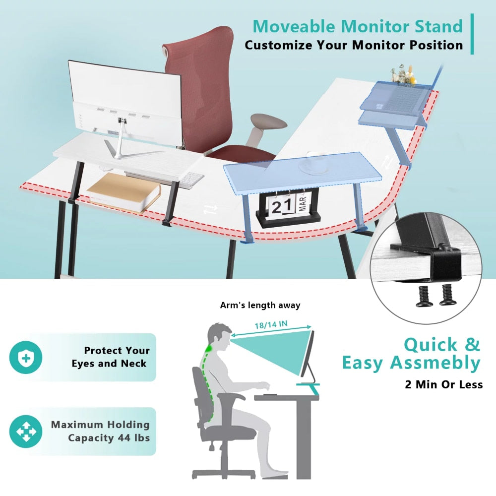 Modern L-Shape Computer Desk