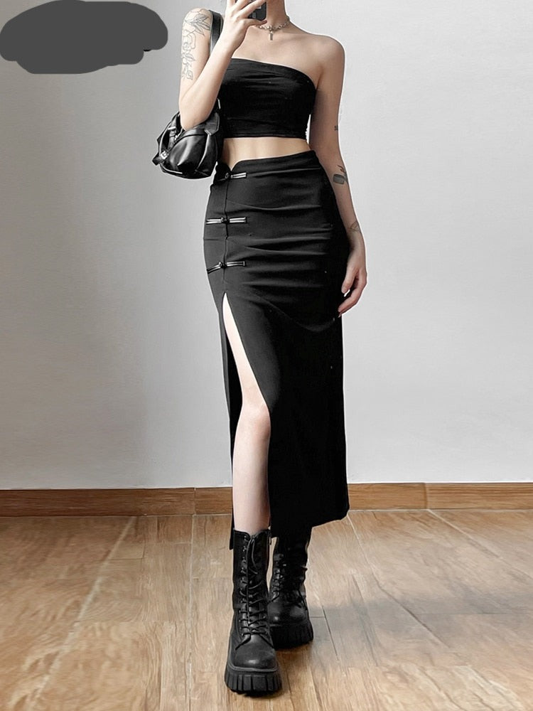 Split Ankle Length Skirt